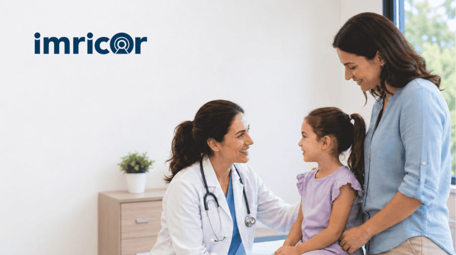 Physician meets with pediatric patient